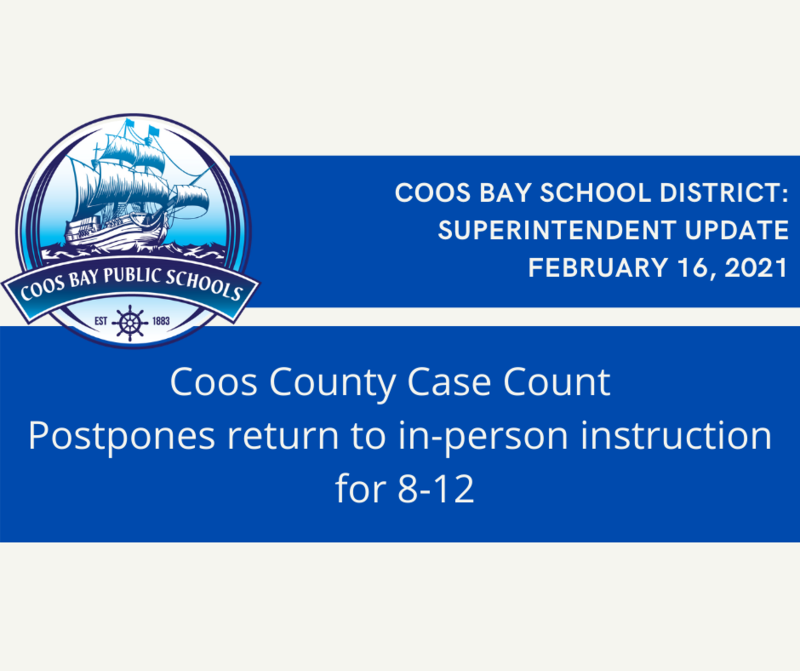 Return to in-person instruction for 8-12 postponed