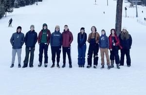 Marshfield students on ski slopes