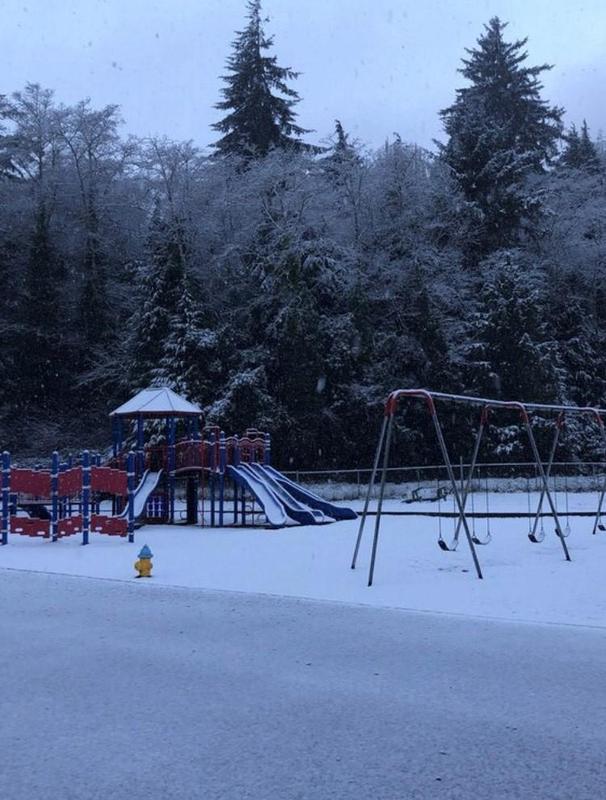 Snow Picture of School