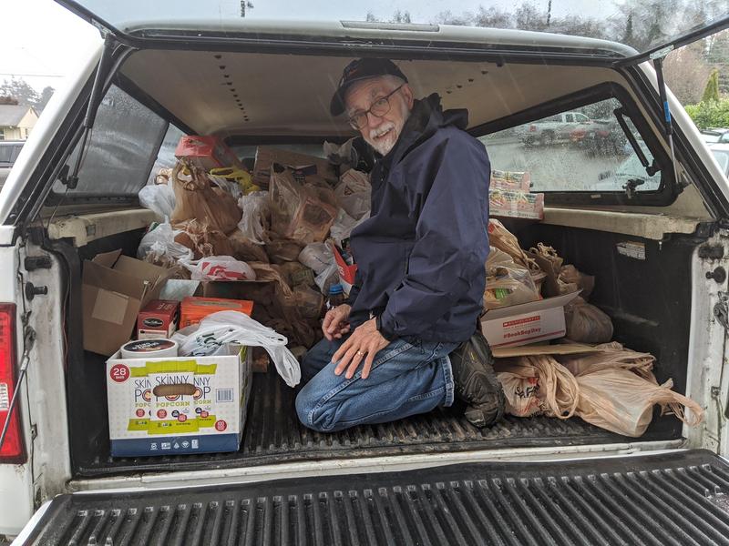 A representative of the Emanuel Episcopal Church Food Pantry