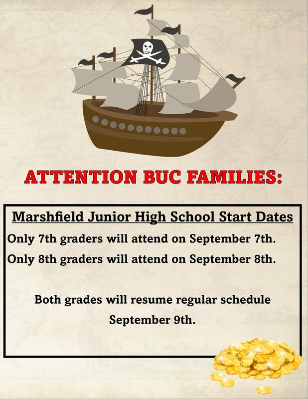 Marshfield Junior High School Start Dates