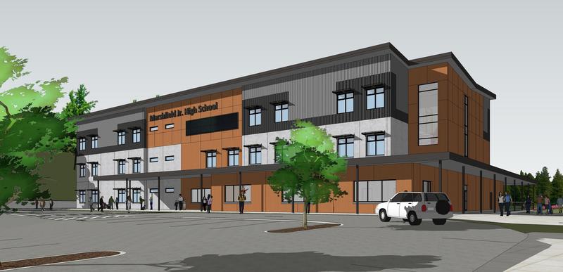 Marshfield Junior High School Front View