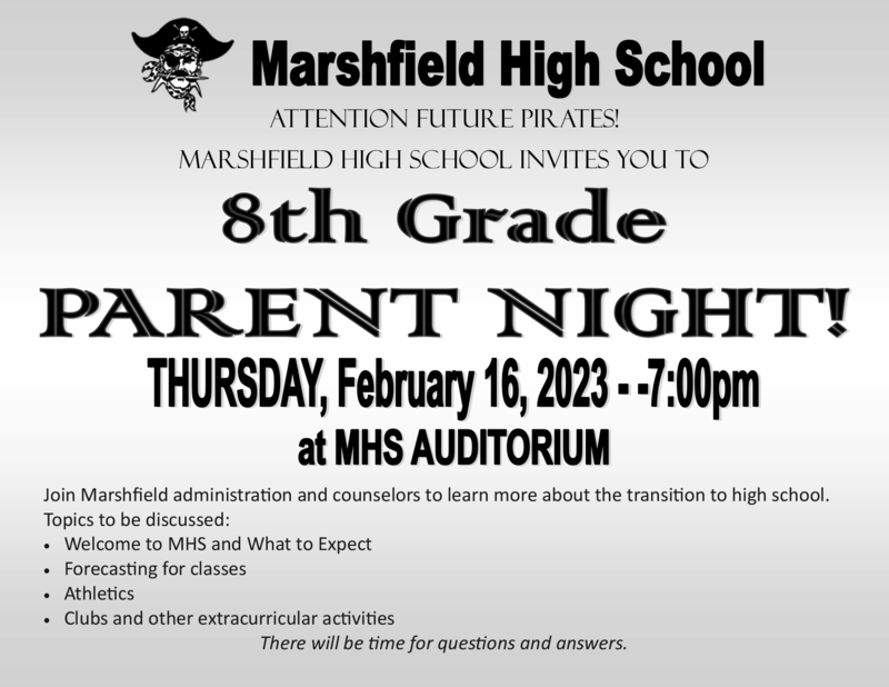 8th grade parent night