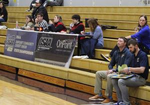 Announcers, timekeepers and score