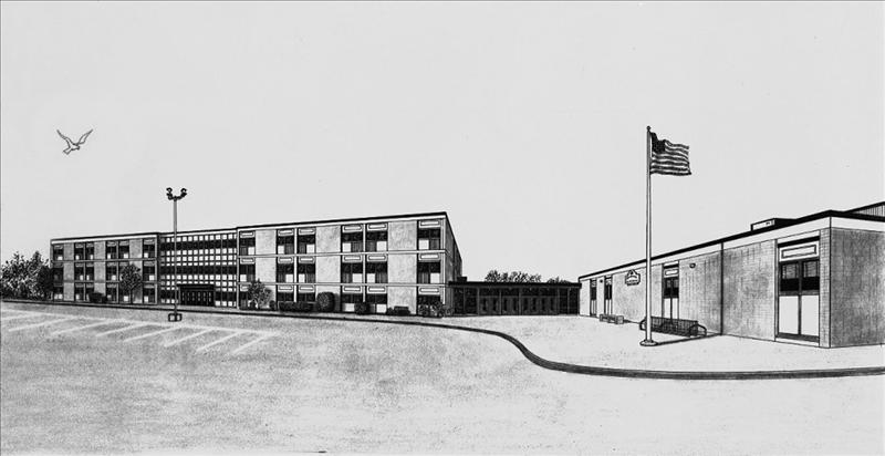 Exterior photo of Walter G. O'Connell Copiague High School