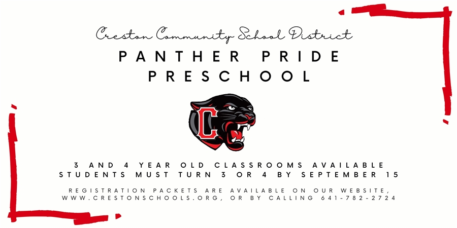 Panther Pride Preschool informational graphic