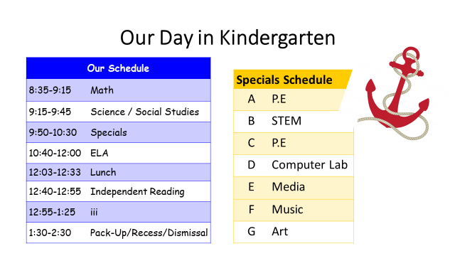 Our Schedule 