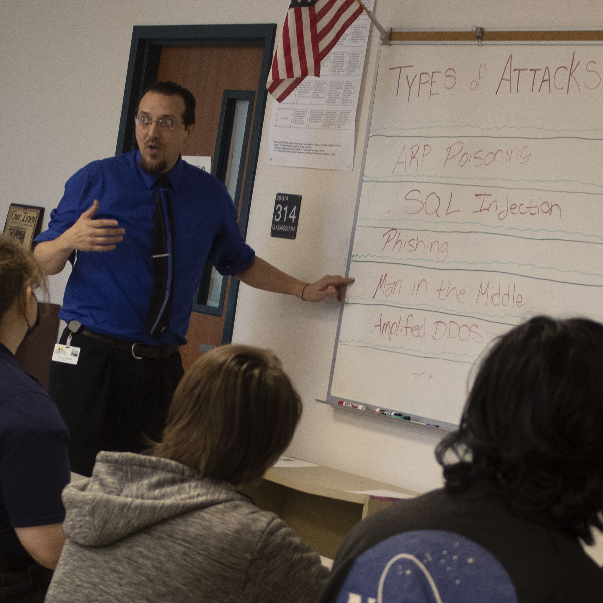 instructor teaching students