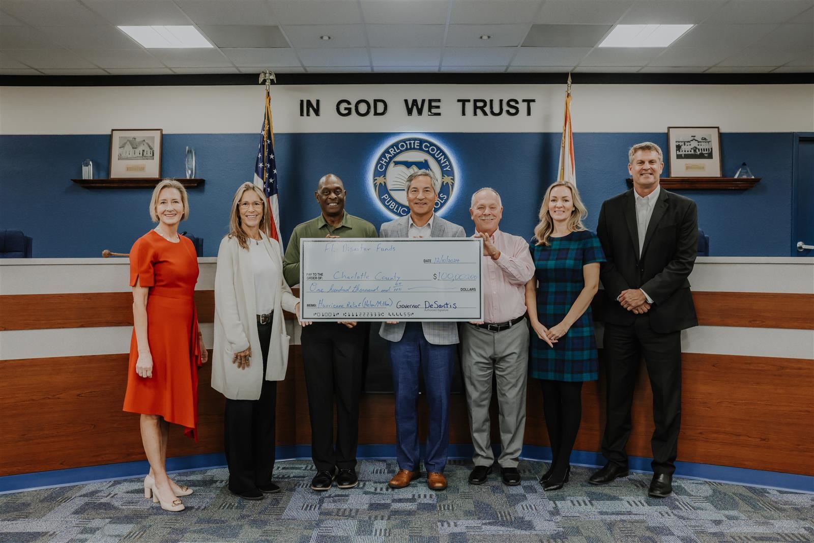 grant money check presentation