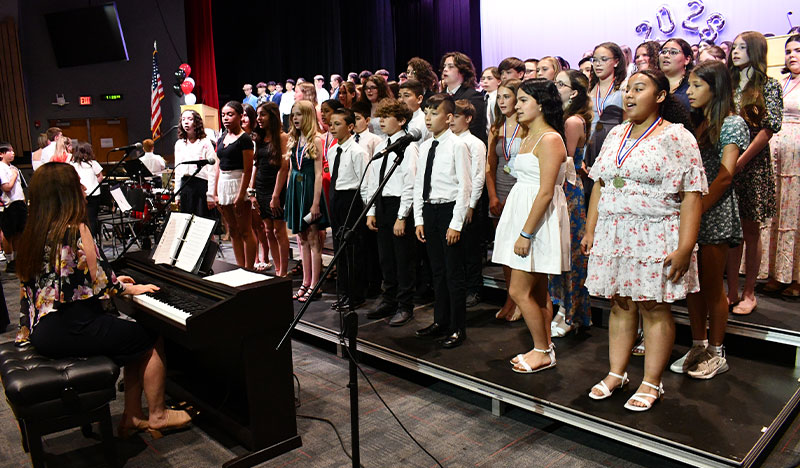 Oakdale-Bohemia Middle School and Ronkonkoma Middle School’s eighth grade students