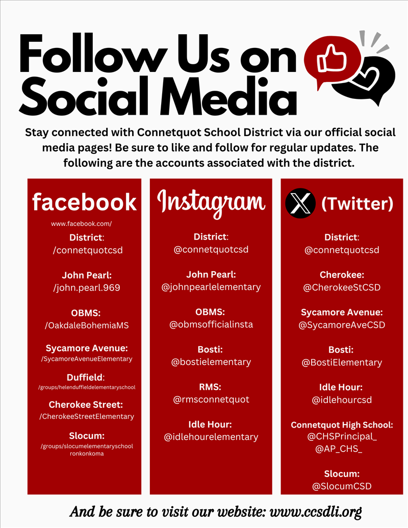 Connetquot Social Media Accounts