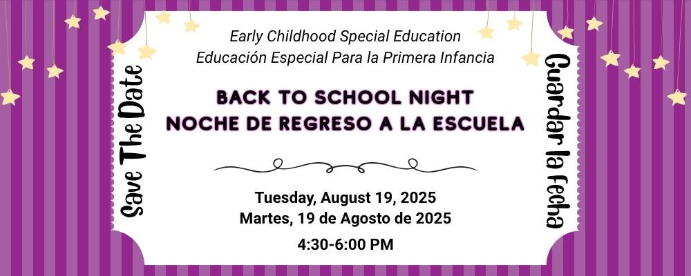 Invitation to back to school night on august 19 from 4:30pm to 6pm