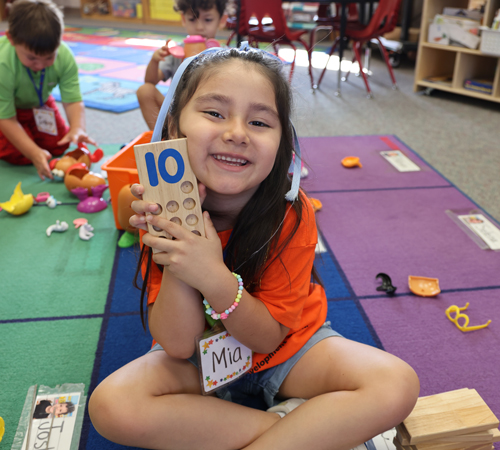 Preschool children in classroom