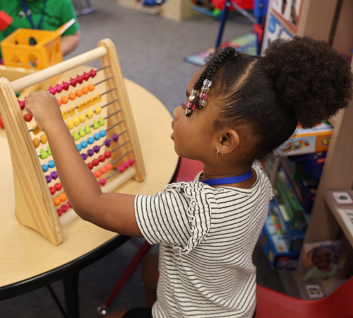 Preschool children in classroom