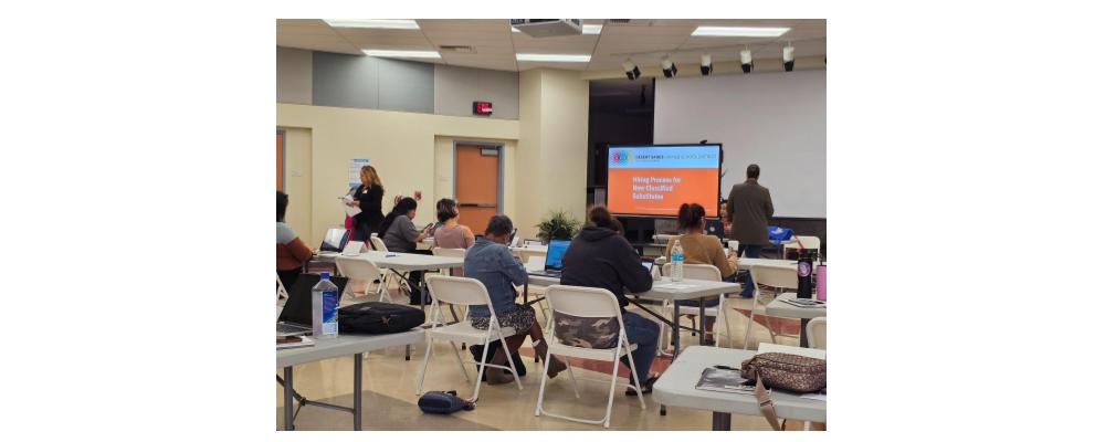 adults learn how to be hired as sub paraprofessionals in a presentation