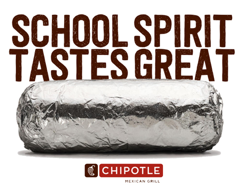 School Spirit Chipotle Fundraiser