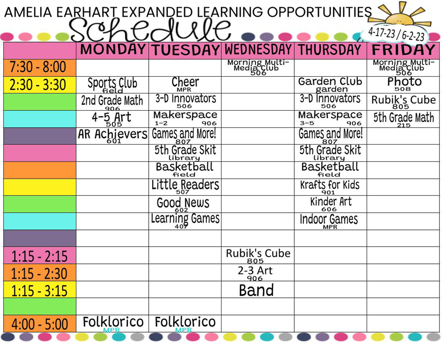ELOP Session 3 Schedule