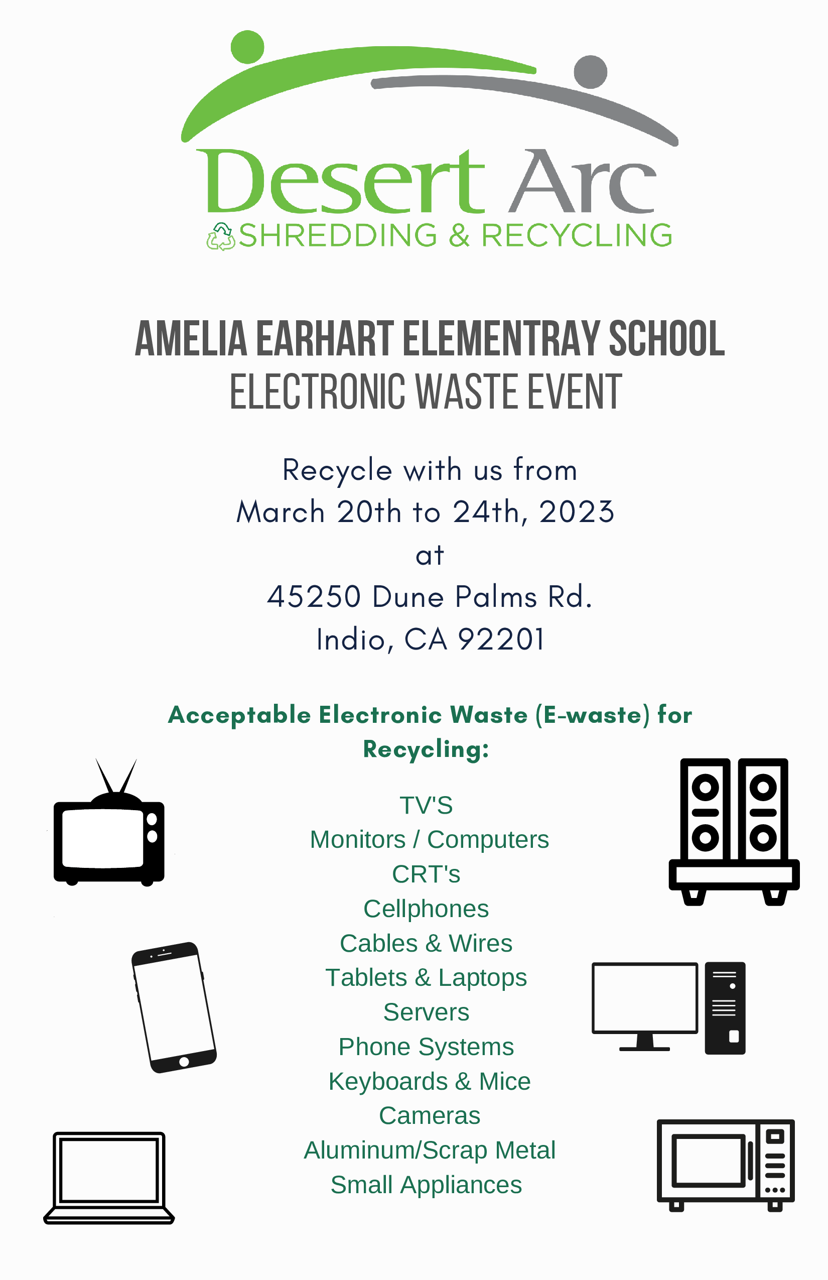 Earhart Recycling and Shredding with Desert Arc