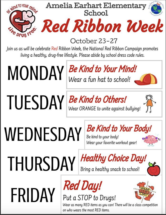 Red Ribbon Week Oct. 23 - 27, 2023
