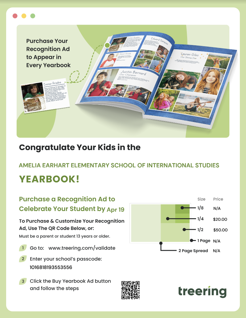 Yearbook - 5th Grade Dedication Ads