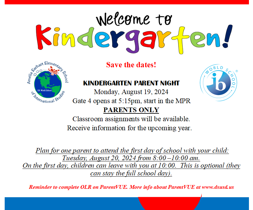 Kinder Welcome Back 2024-2025