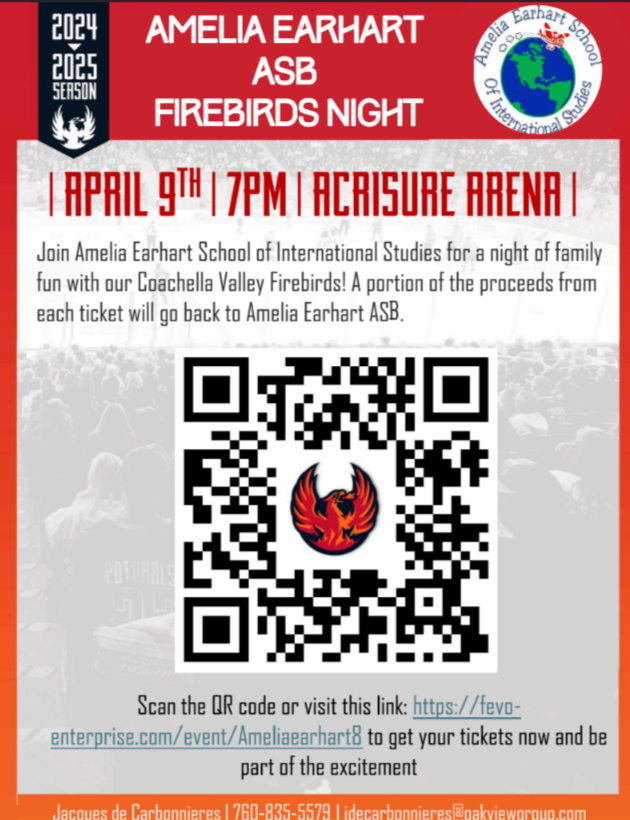 Amelia Earhart Firebirds Night