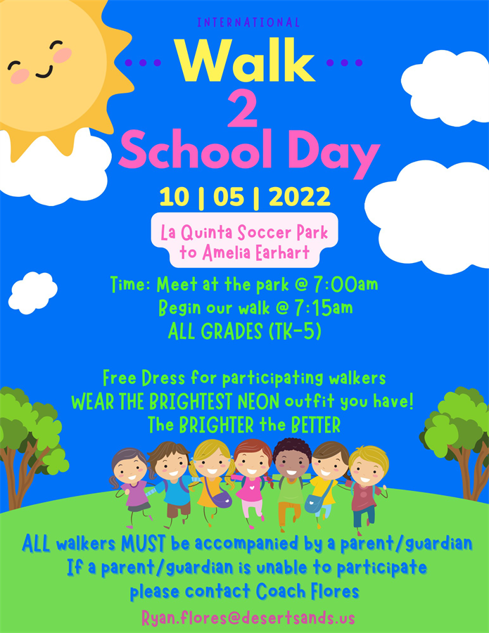 Amelia Earhart Walk 2 School Day