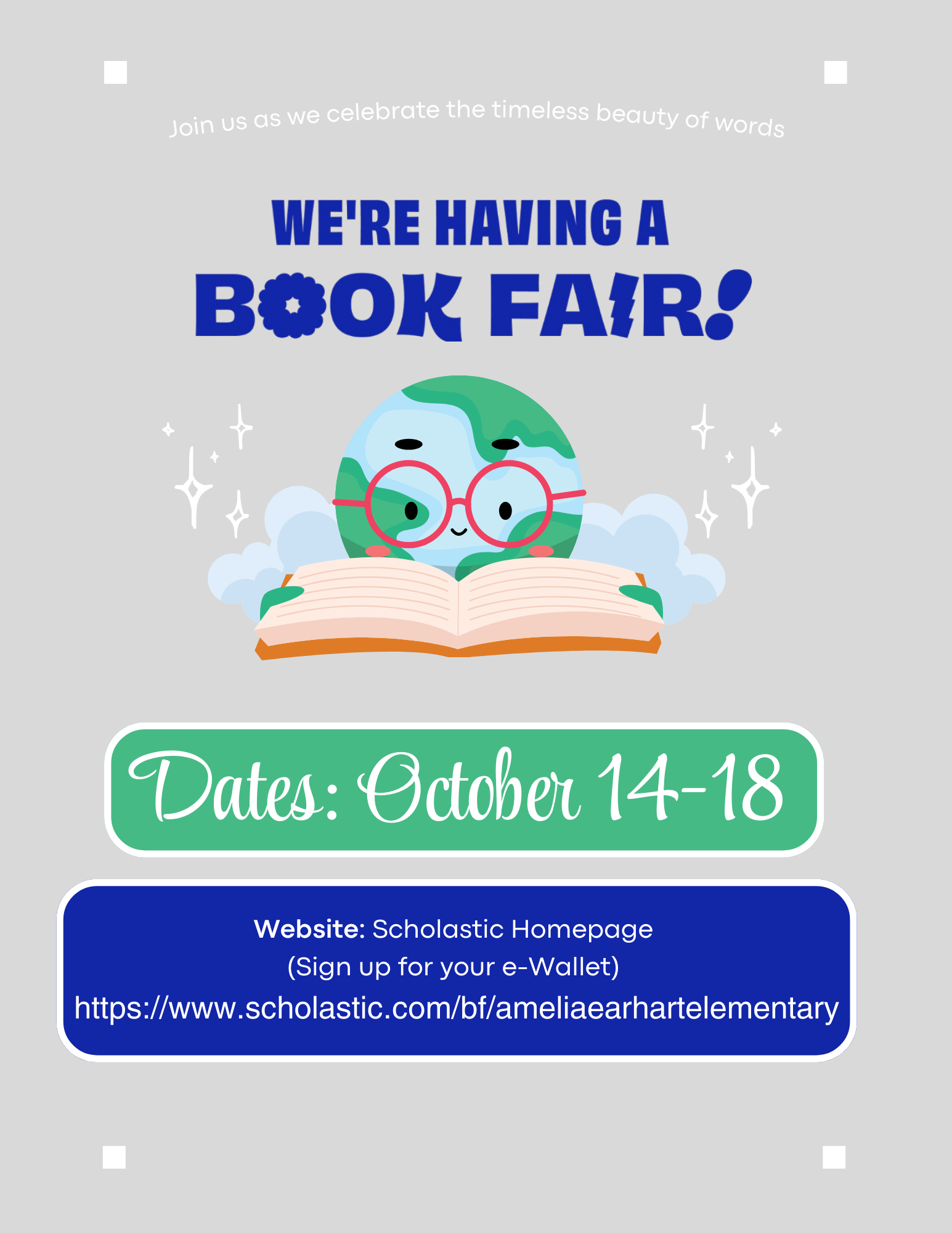 Thank you all for the amazing turnout! Just a reminder that today is the last chance to shop in person at the Book Fair, open until 3:30 PM. If you want more Book Fair fun, you can continue shopping online! 