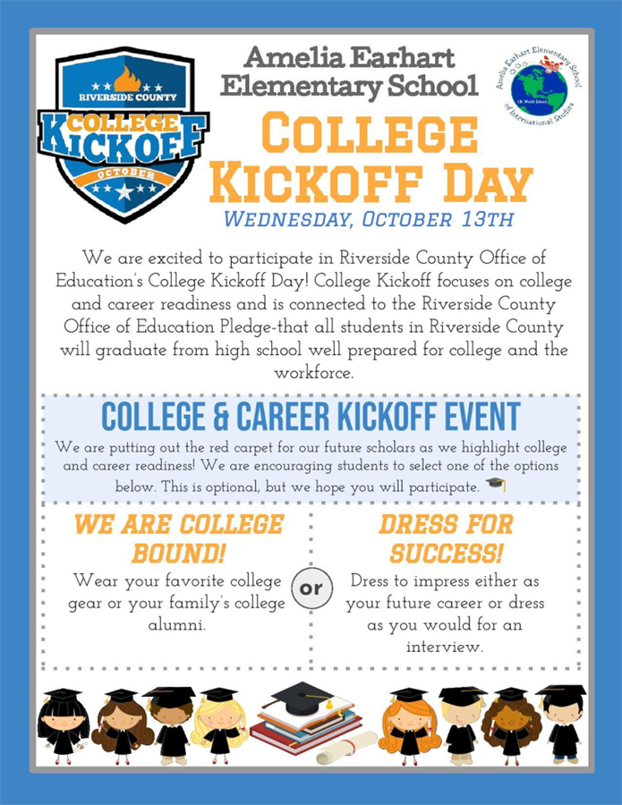College Kickoff Day Wednesday, October 13, 2021