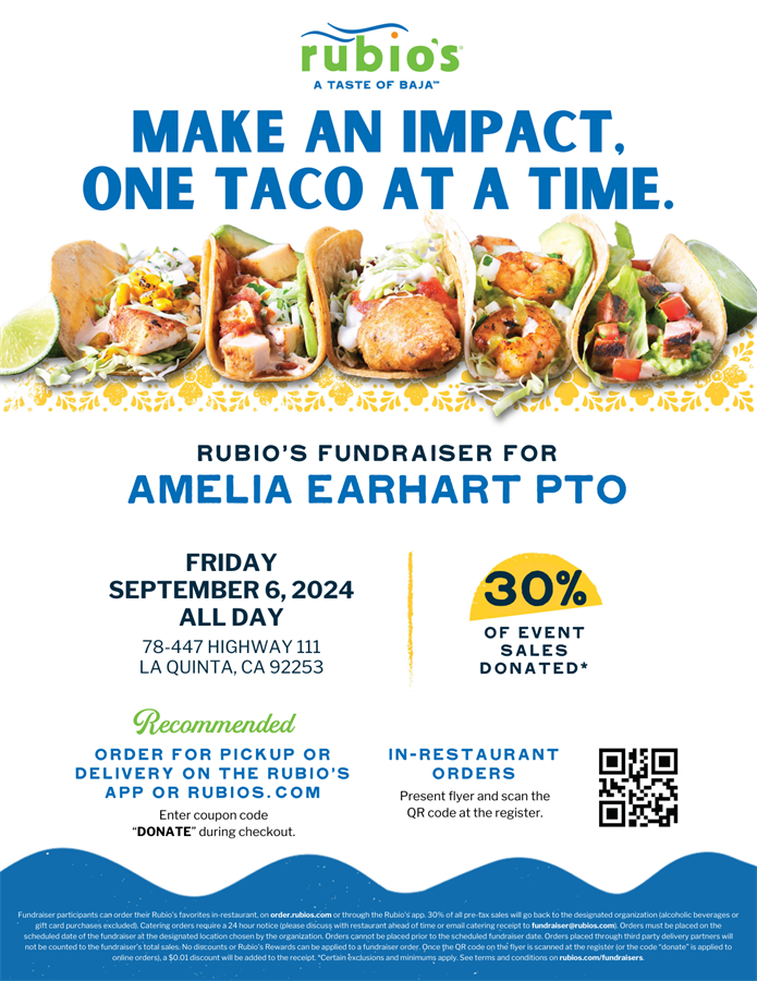 PTO Dine Out at Rubio's