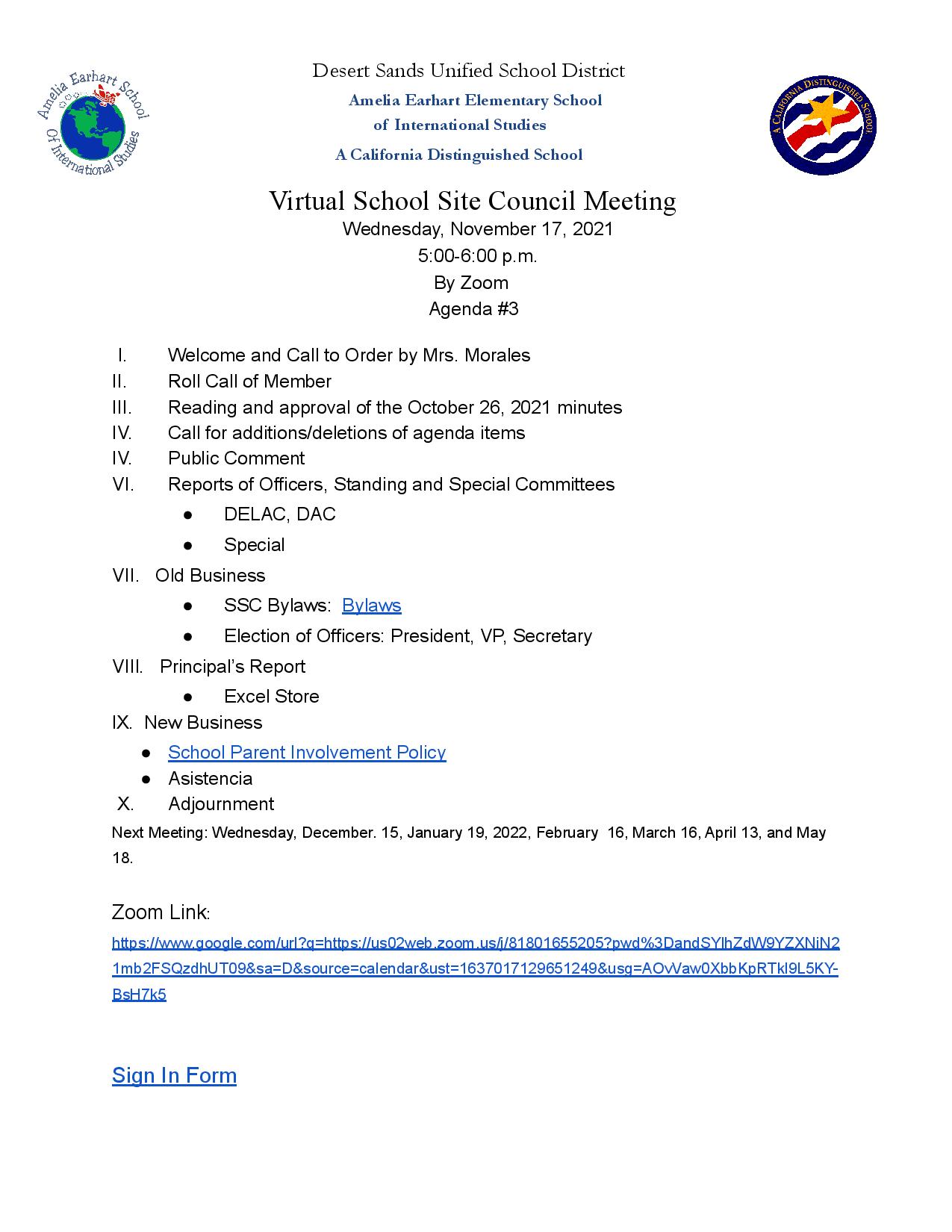 SSC Meeting Flyer Picture