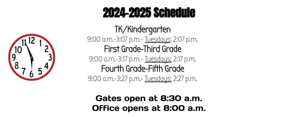 Schedule 2024-25