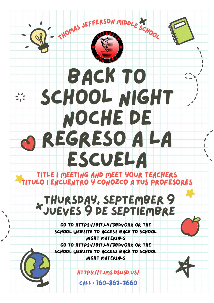 Back to School Night (Virtual)