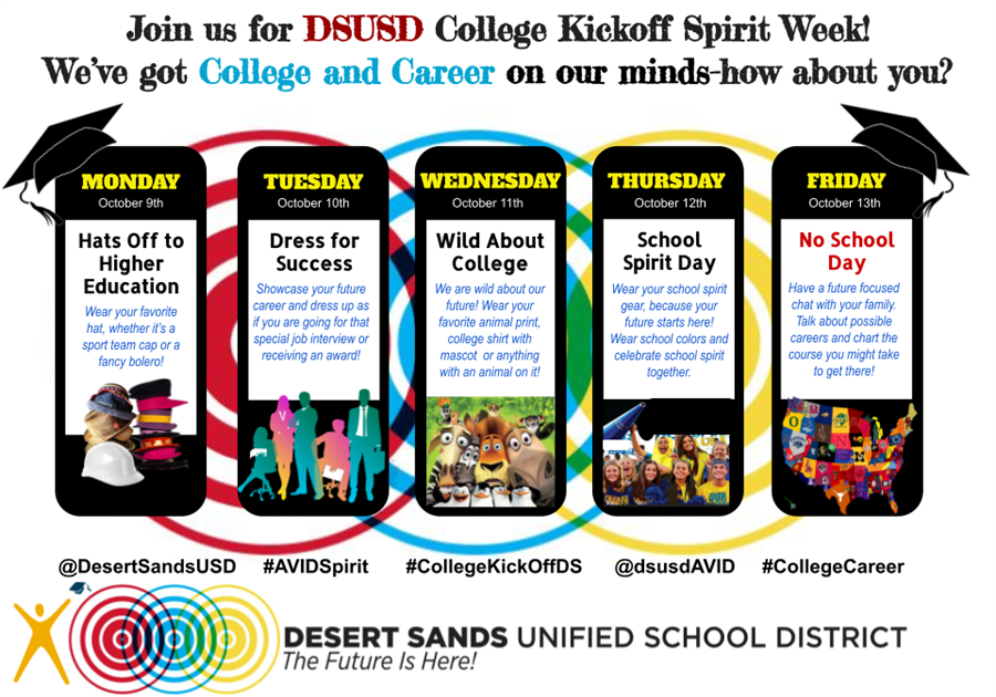 spirit week days of the week