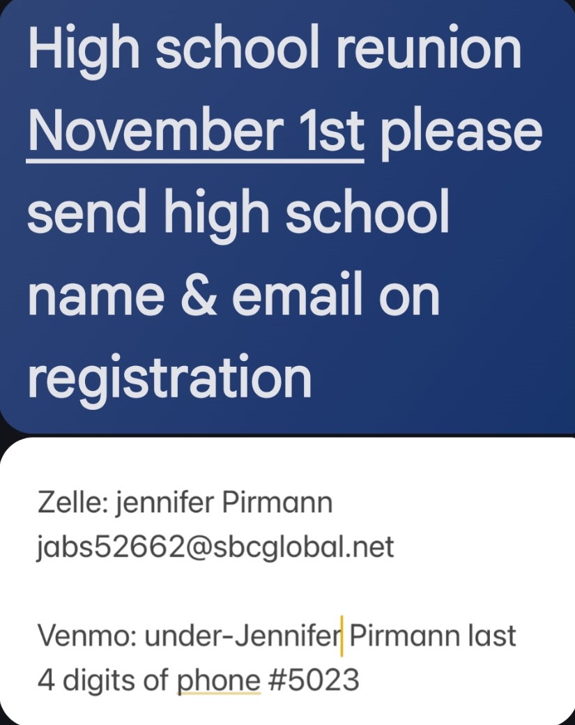 Reunion contact info