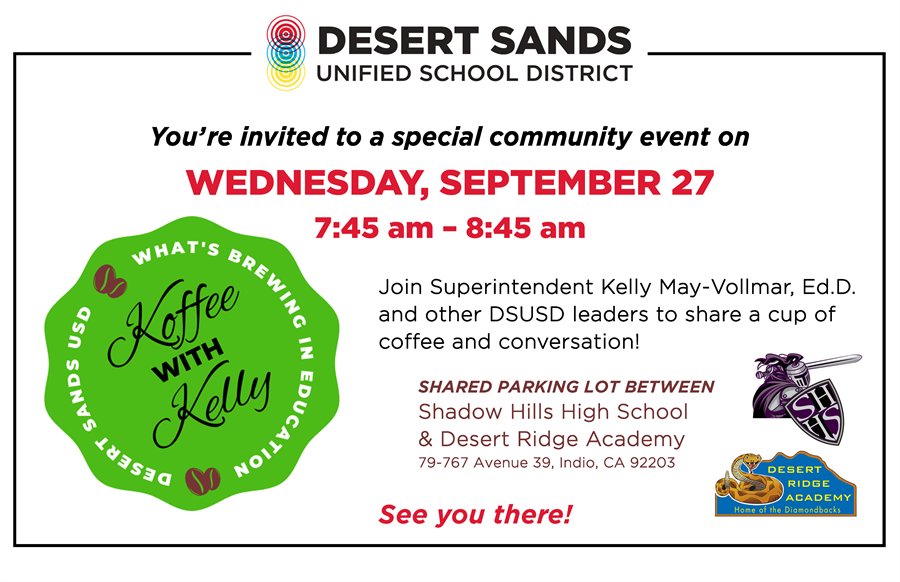 Coffee with Superintendent Kelly May Vollmar, Ed.D.