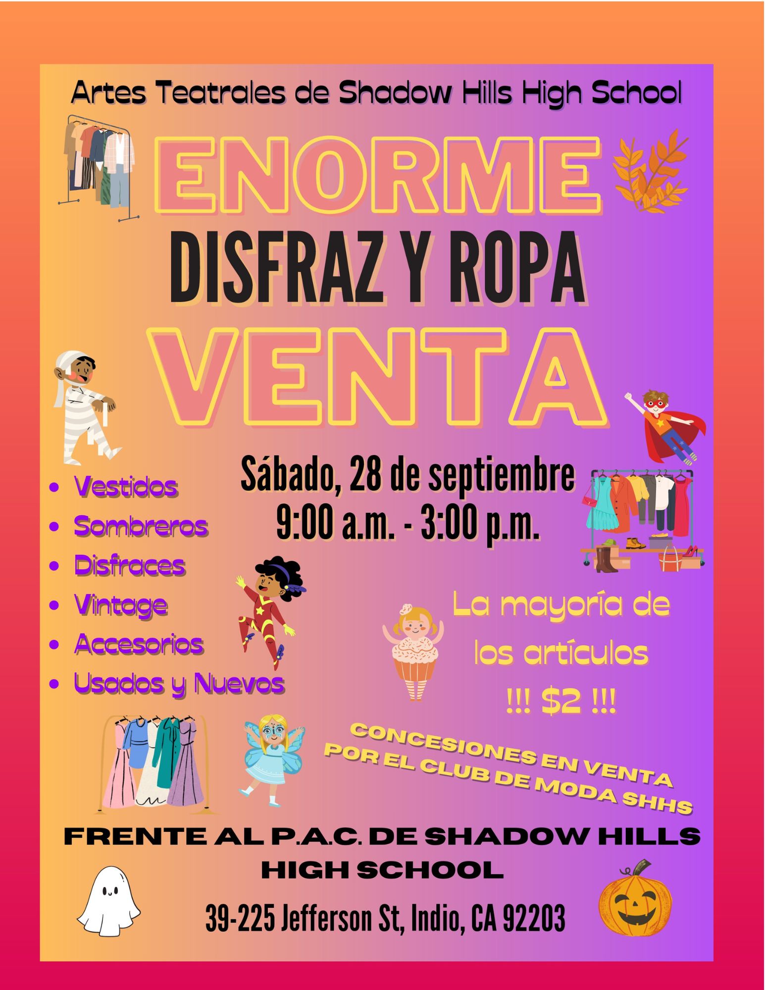 Costume Sale Spanish