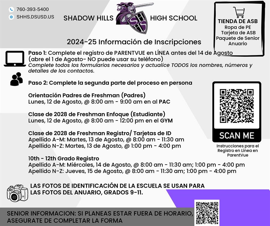 registration information Spanish registration information Spanish