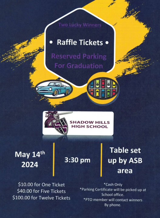 Graduation raffle flyer