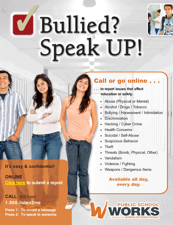 Bullied? Speak Up! poster