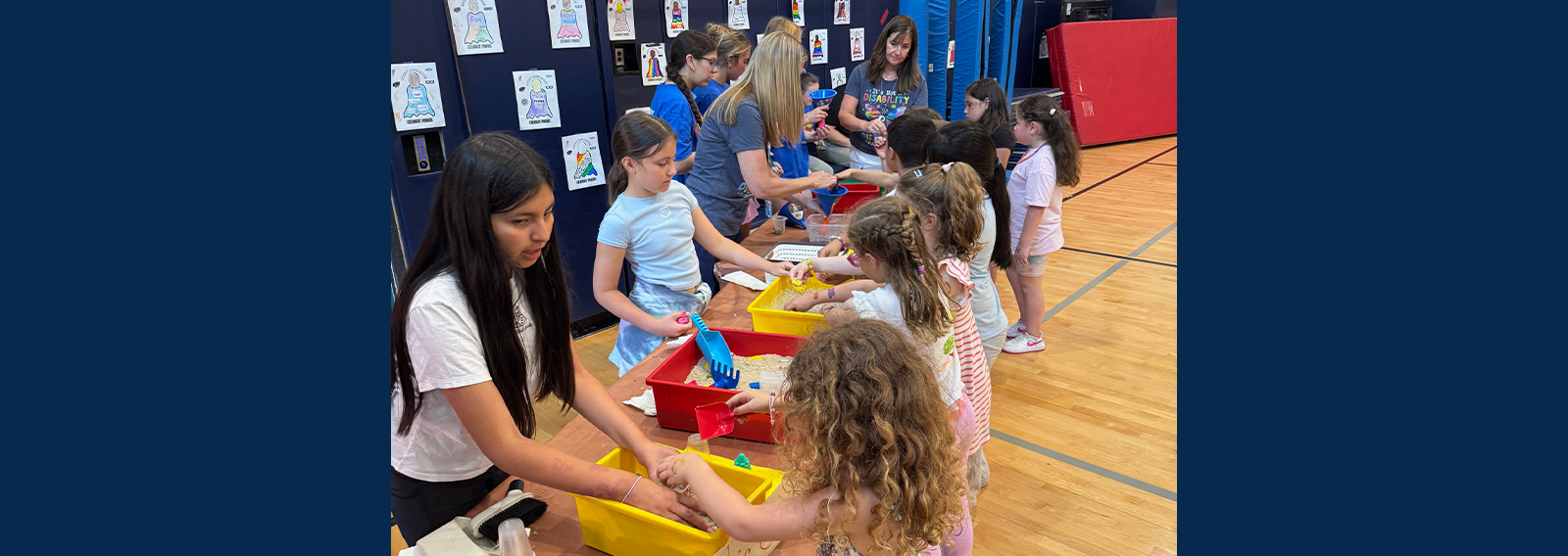 East Quogue students in gym