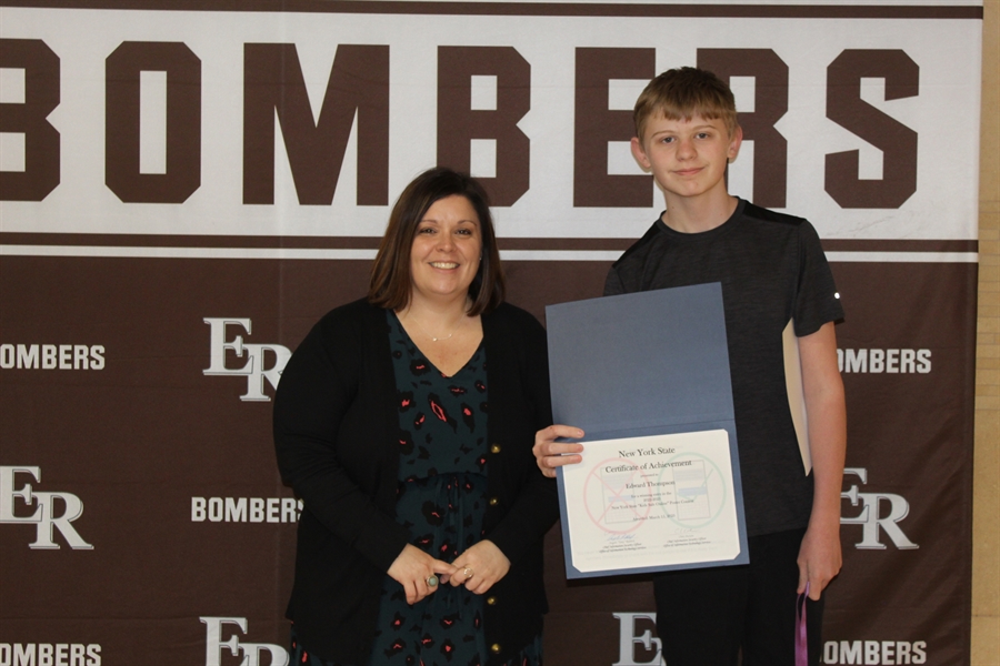 Poster contest winner receives certificate