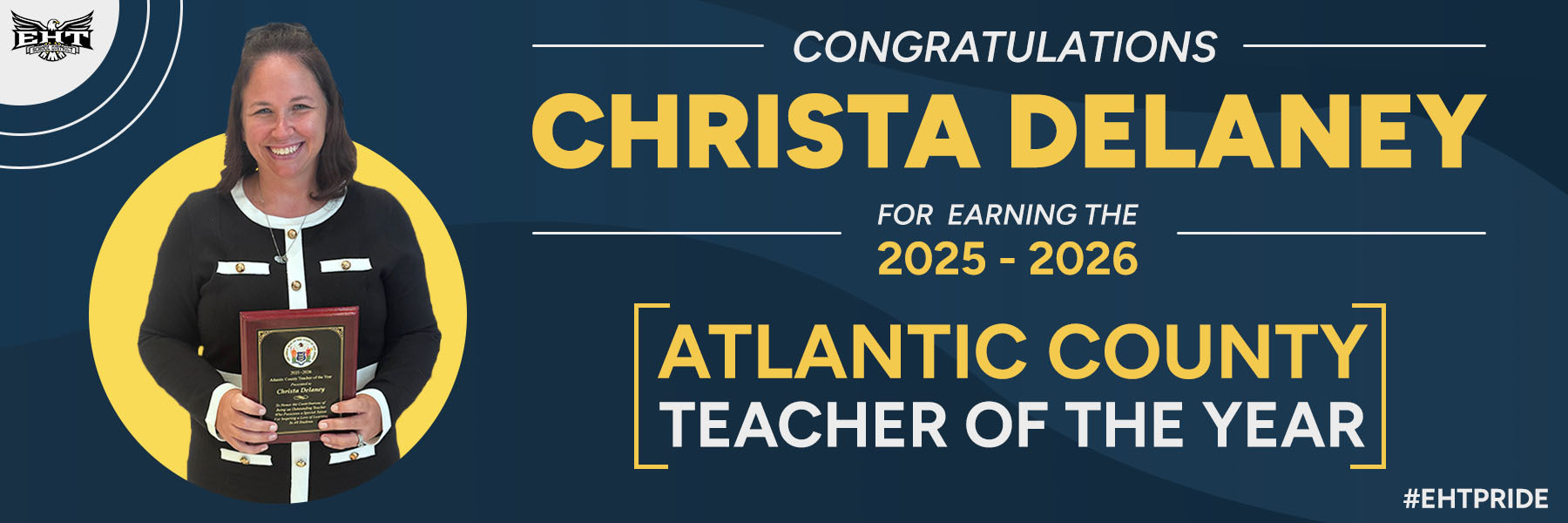 Congratulations Christa Delaney, Atlantic County Teacher of the Year