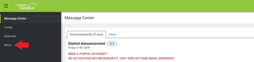 Step 1 Parent Portal Registration