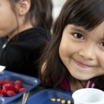 Elementary students at lunchtime