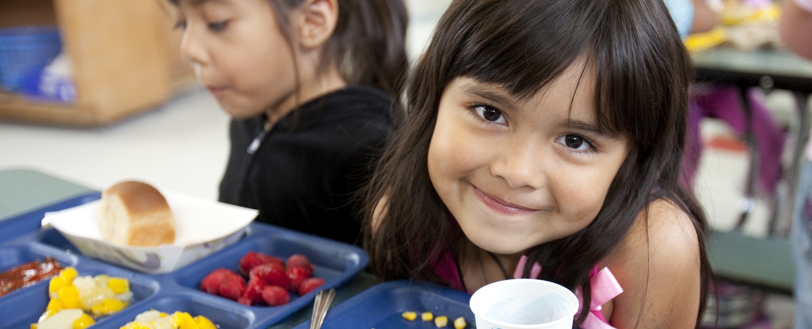 Elementary students at lunchtime