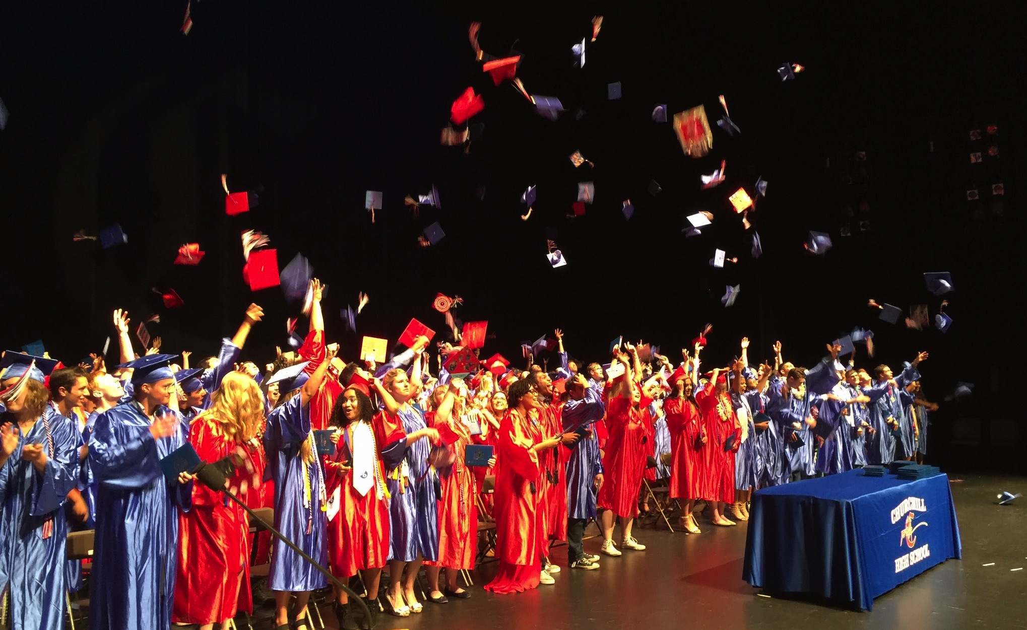 Photo from Churchill High School graduation ceremony