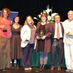 2017 ACE Awards Champions Brianna Stiller, Judy Salisbury, Jaimee Massie, Londa Rochholz and Fernell Lopez, with superintendent Gustavo Balderas (second from right)