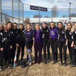 Honoree Karen Meats with South Eugene High School softball team