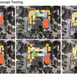 Images of initial design concept testing for new Edison Elementary School